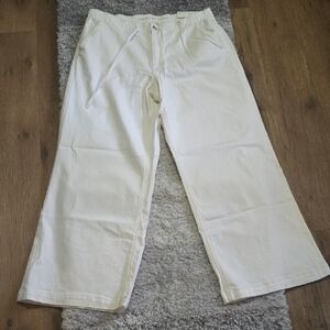 American Eagle Outfitters White Ultra Wide-Leg Pants